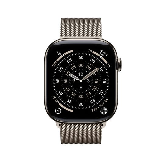 Apple Watch Series 11 GPS + Cellular 46mm Cassa Titanio con Loop Milanese Naturale M/L