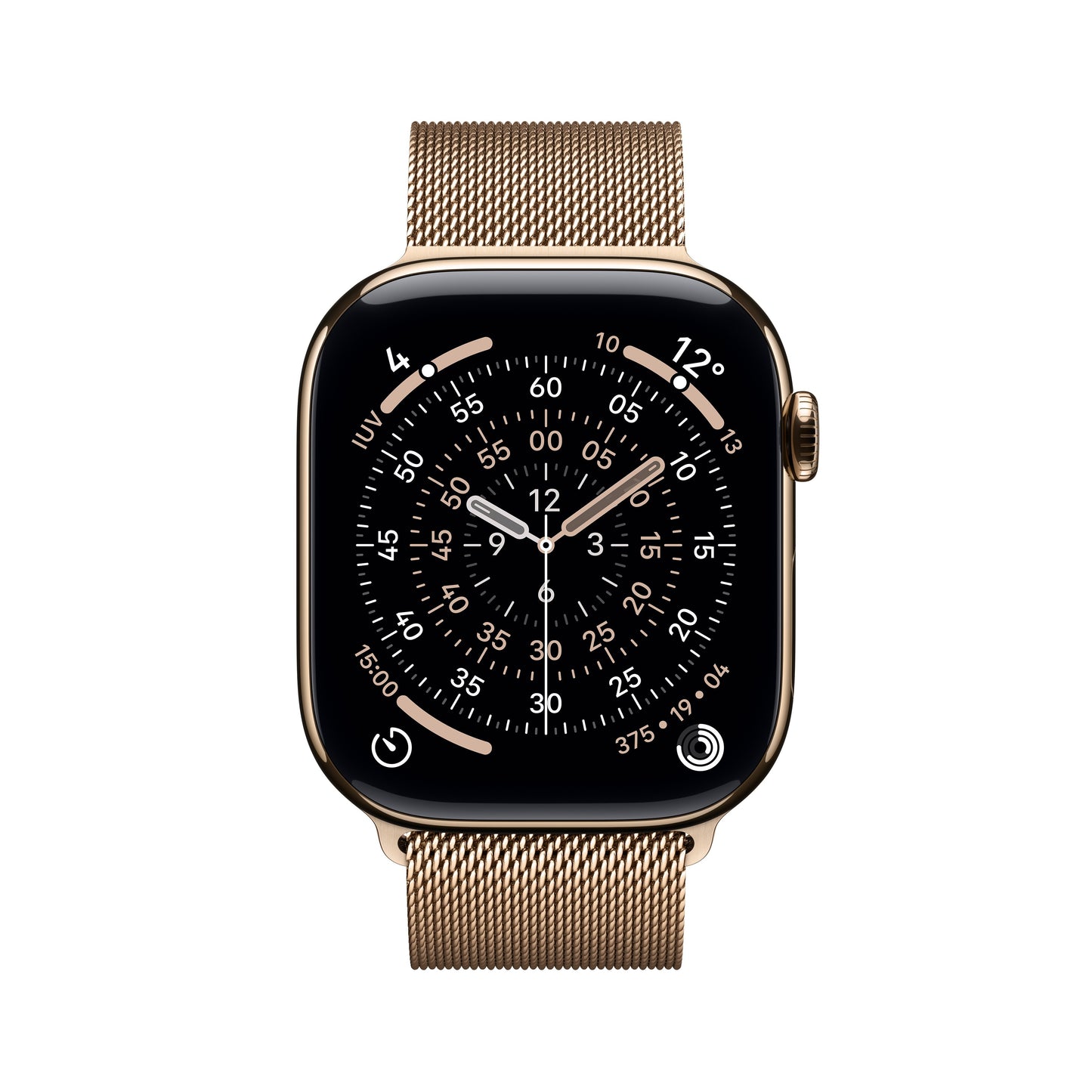 Apple Watch Series 11 GPS + Cellular 46mm Cassa Titanio Oro con Loop in maglia Milanese Oro - M/L