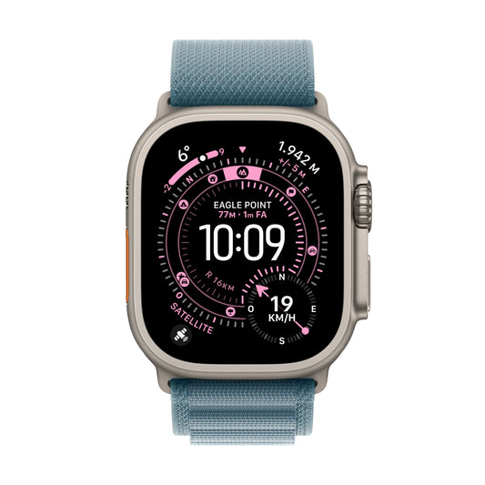 Apple Watch Ultra 3 GPS + Cellular 49mm Cassa Titanio con Alpine Loop Blu Chiaro - Large