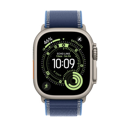 Apple Watch Ultra 3 GPS + Cellular 49mm Cassa Titanio con Trail Loop Blu/Blu Acceso - S/M