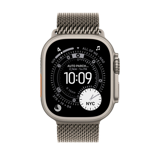 Apple Watch Ultra 3 GPS + Cellular 49mm Cassa Titanio Naturale con Loop in maglia Milanese Titanio - Small