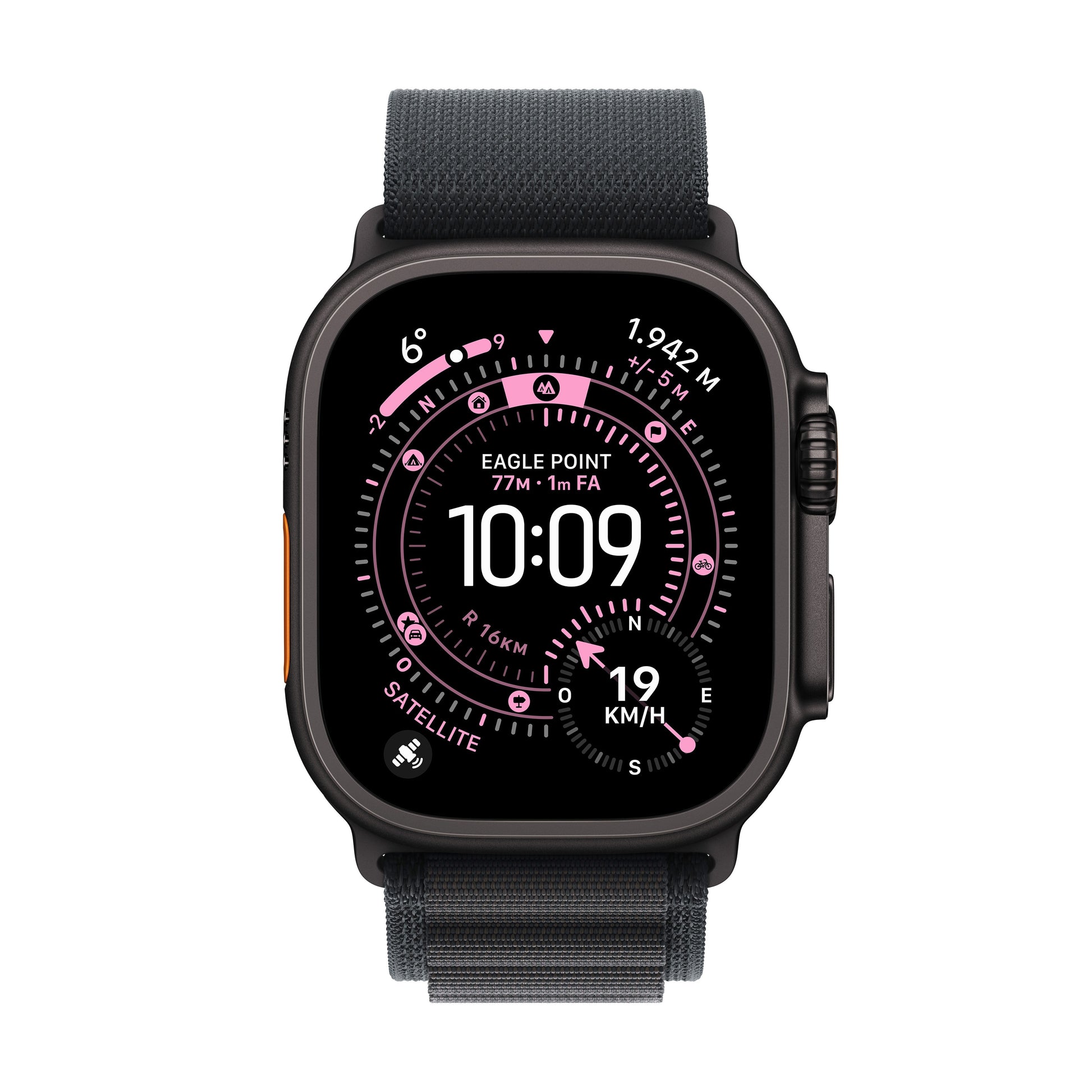 Apple Watch Ultra 3 GPS + Cellular 49mm Cassa Titanio Nero con Alpine Loop Nero- Large