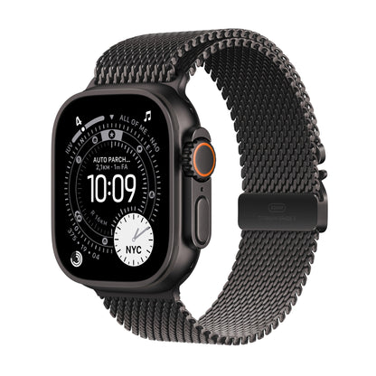 Apple Watch Ultra 3 GPS + Cellular 49mm Cassa Titanio Nero con Loop in maglia Milanese Titanio Nero - Medium