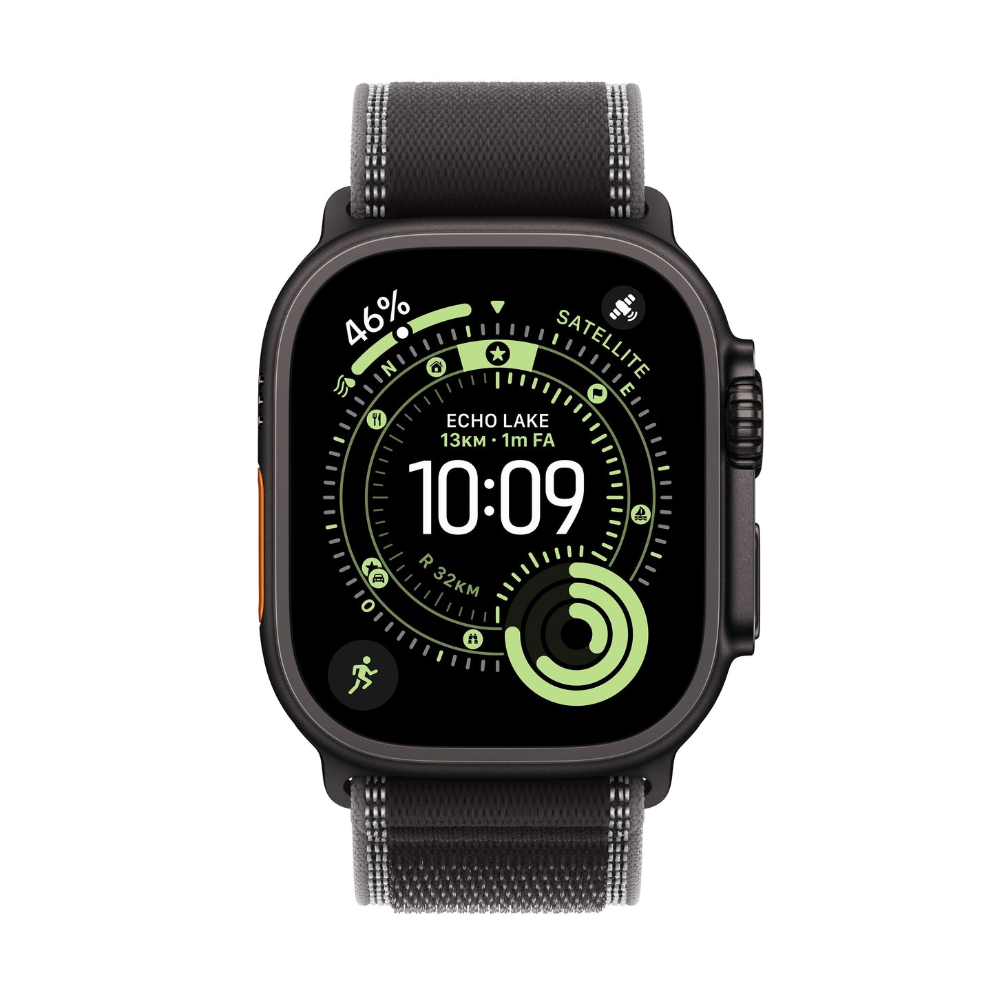 Apple Watch Ultra 3 GPS + Cellular 49mm Cassa Titanio Nero con Trail Loop Terra Cotta - S/M