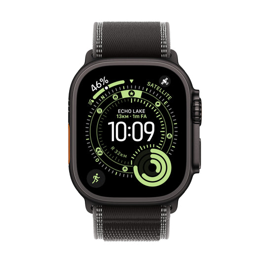 Apple Watch Ultra 3 GPS + Cellular 49mm Cassa Titanio Nero con Trail Loop Terra Cotta - S/M