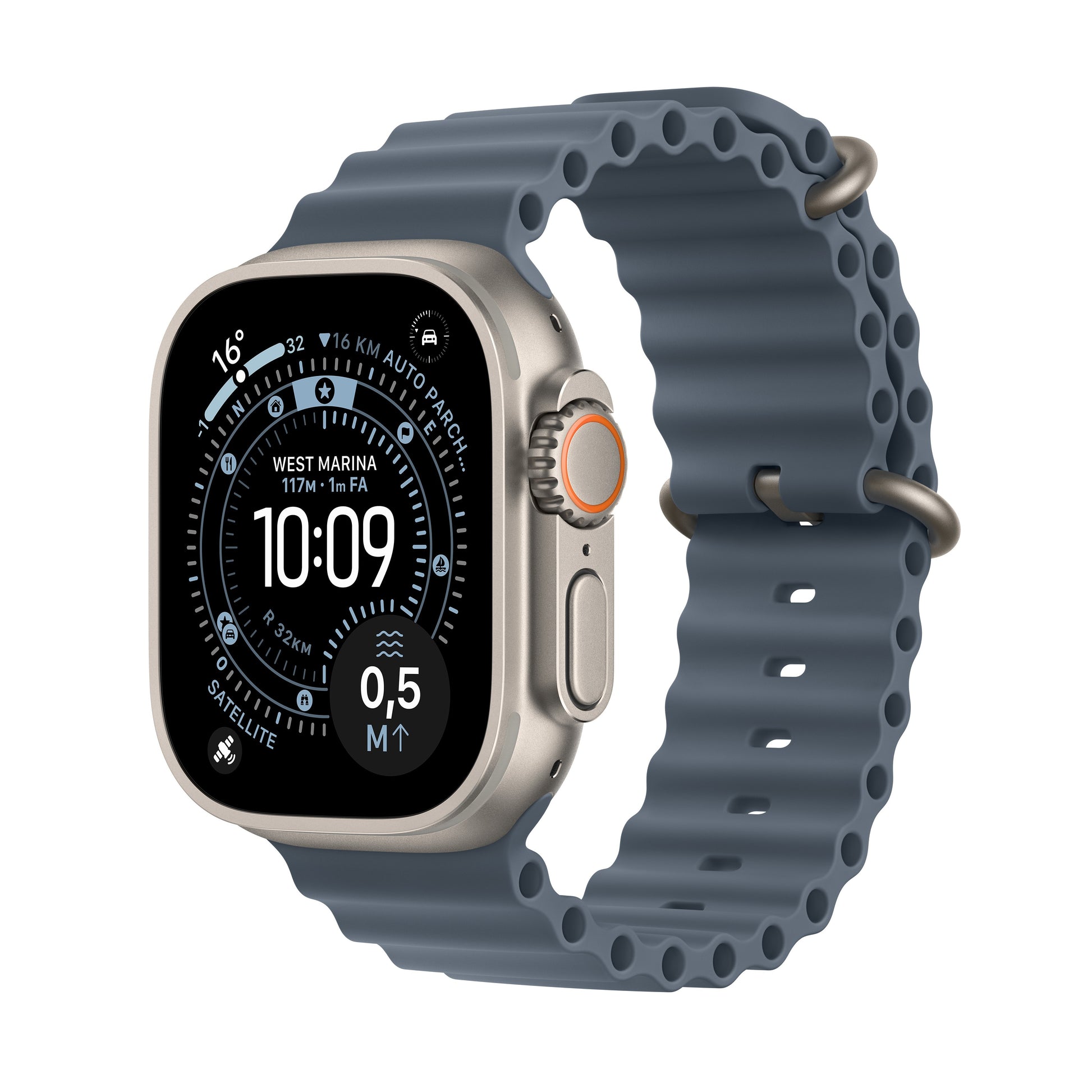 Apple Watch Ultra 3 GPS + Cellular 49mm Cassa Titanio with Anchor Blue Ocean Band
