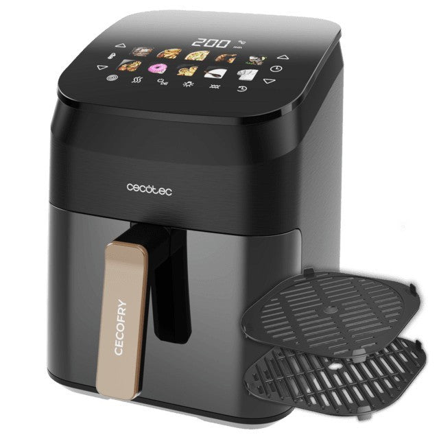 Cecotec Cecofry&Grill Smokin' 4500 Singolo 4,5 L 1900 W Friggitrice ad aria calda Nero, Marrone