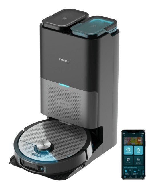 Cecotec Conga 20090 ProAI InfinitySoap Cut&Spa 3 L Senza sacchetto Nero, Argento