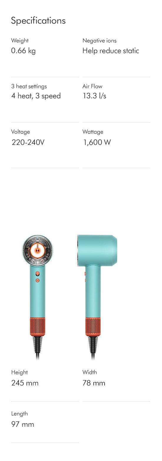 Dyson Asciugacapelli Supersonic Nural™capelli ricci o molto ricci -