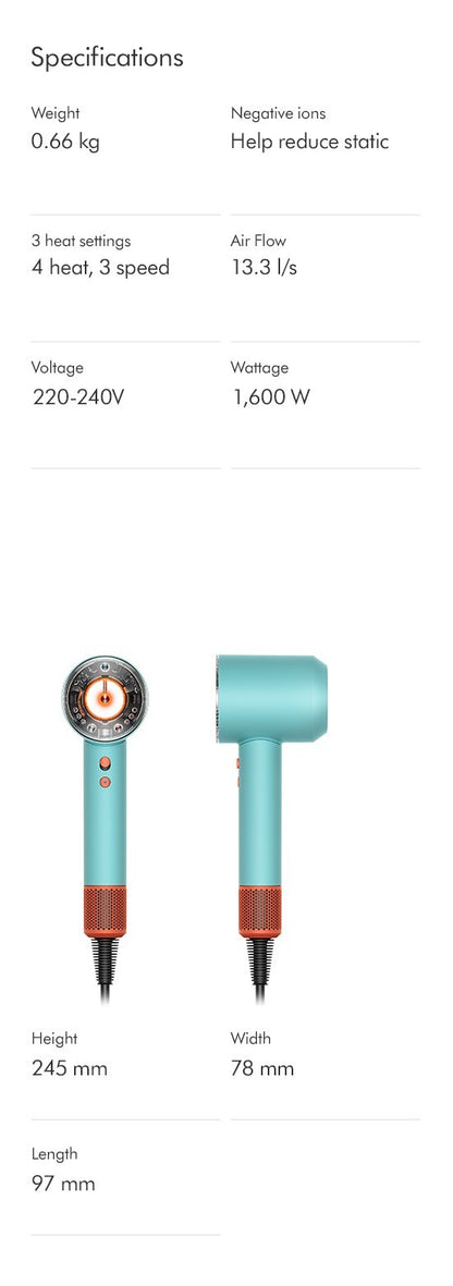 Dyson Asciugacapelli Supersonic Nural™capelli ricci o molto ricci -