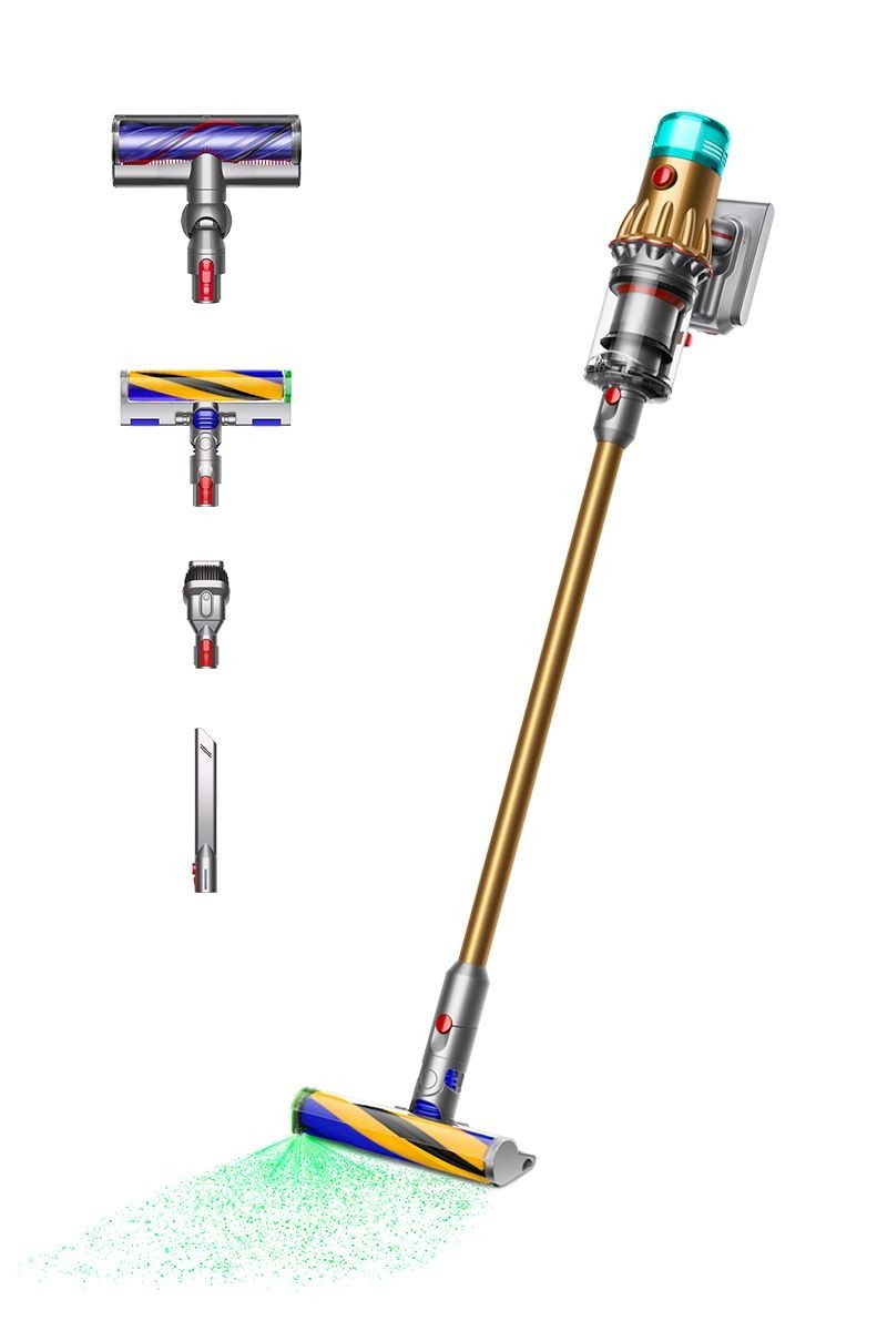 Dyson V12 Detect Slim Absolute Aspirapolvere a bastone 2 in 1 Batteria Secco HEPA Senza sacchetto Oro