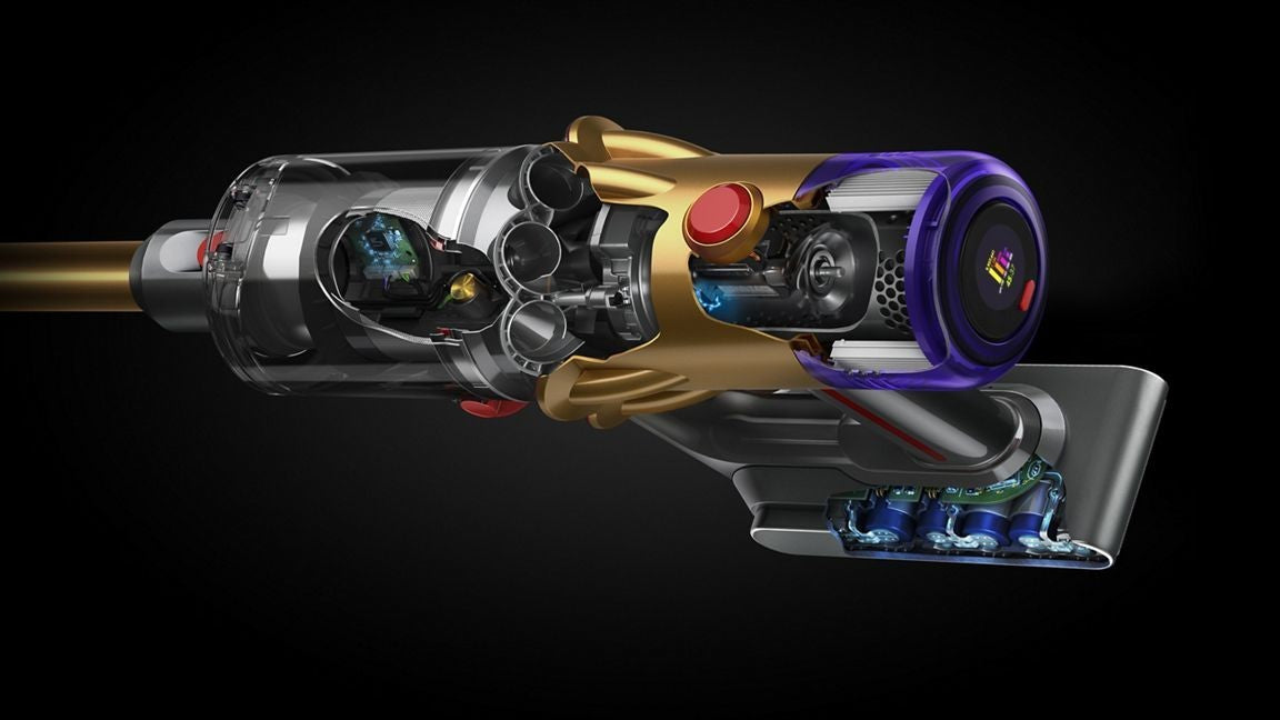 Dyson V12 Detect Slim Absolute Aspirapolvere a bastone 2 in 1 Batteria Secco HEPA Senza sacchetto Oro