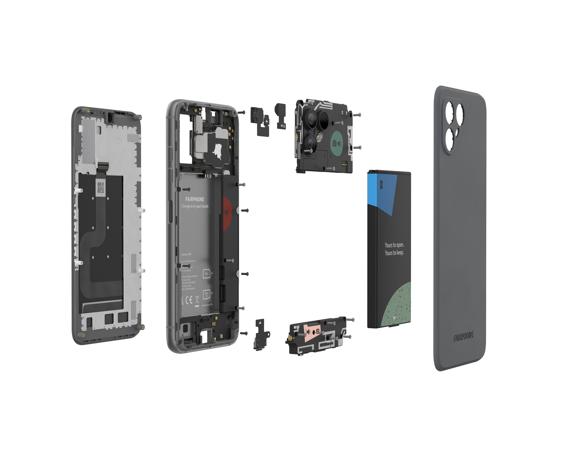 Fairphone 4 16 cm (6.3") Doppia SIM Android 11 5G USB tipo-C 6 GB 128 GB 3905 mAh Grigio