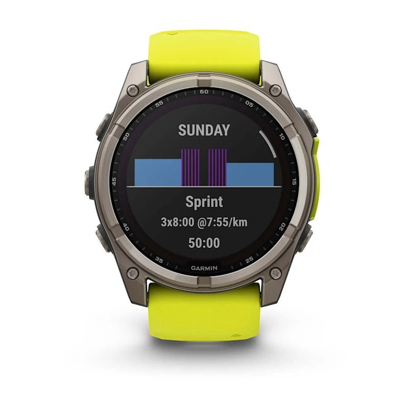Garmin fenix 8 3,56 cm (1.4") 51 mm Digitale 280 x 280 Pixel Touch screen Titanio Wi-Fi GPS (satellitare)