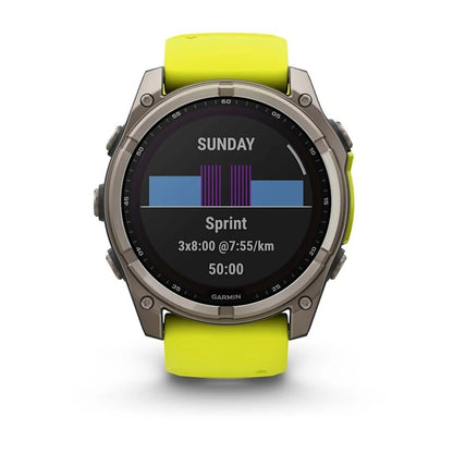 Garmin fenix 8 3,56 cm (1.4") 51 mm Digitale 280 x 280 Pixel Touch screen Titanio Wi-Fi GPS (satellitare)