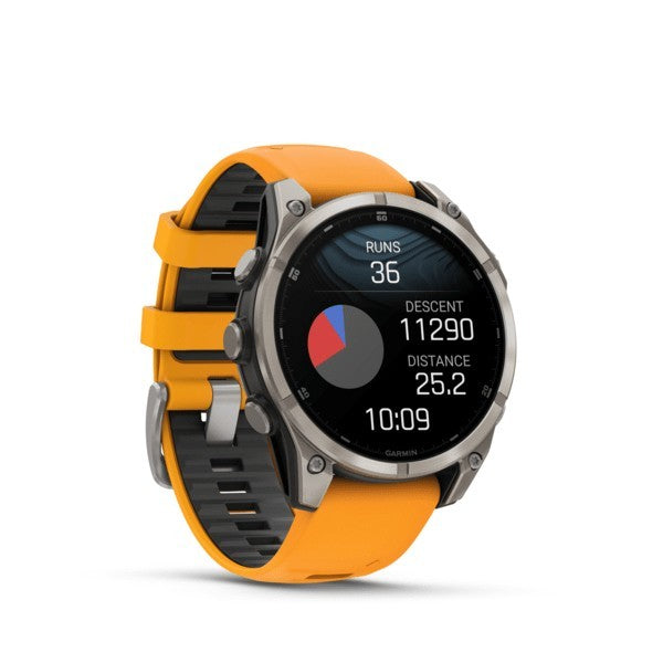 Garmin fenix 8 3,56 cm (1.4") AMOLED 47 mm Digitale 454 x 454 Pixel Touch screen Grafite Wi-Fi GPS (satellitare)