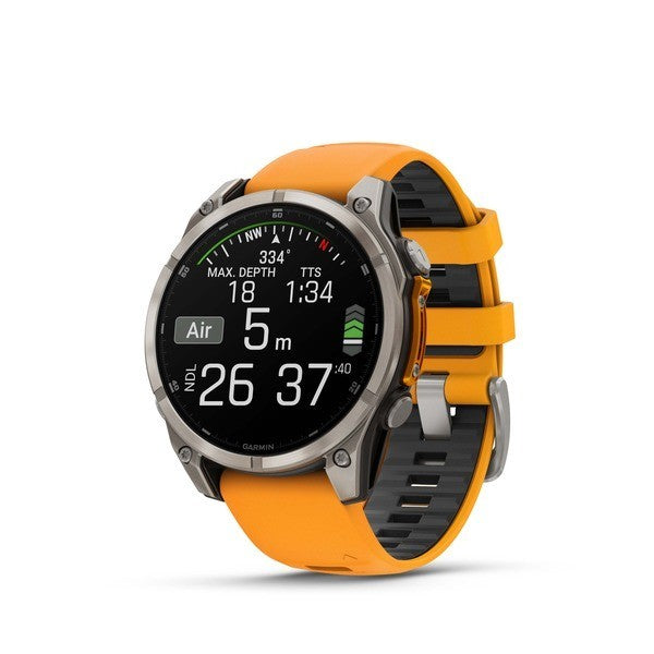 Garmin fenix 8 3,56 cm (1.4") AMOLED 47 mm Digitale 454 x 454 Pixel Touch screen Grafite Wi-Fi GPS (satellitare)