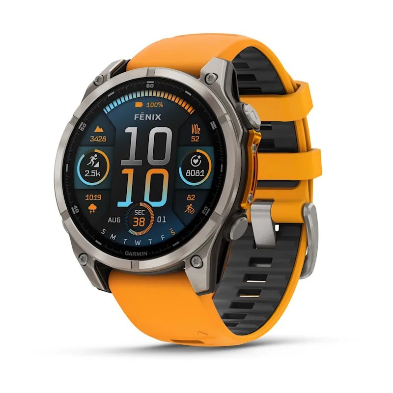Garmin fenix 8 3,56 cm (1.4") AMOLED 47 mm Digitale 454 x 454 Pixel Touch screen Grafite Wi-Fi GPS (satellitare)