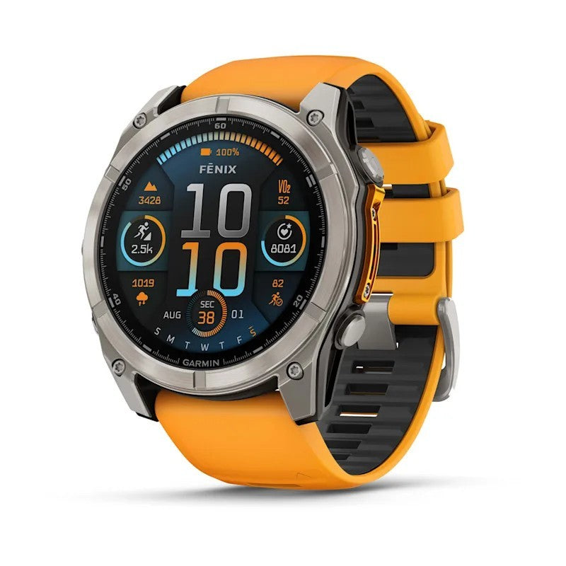 Garmin Fenix 8 3,56 cm (1.4") AMOLED 51 mm Digitale 454 x 454 Pixel Touch screen Titanio Wi-Fi GPS (satellitare)