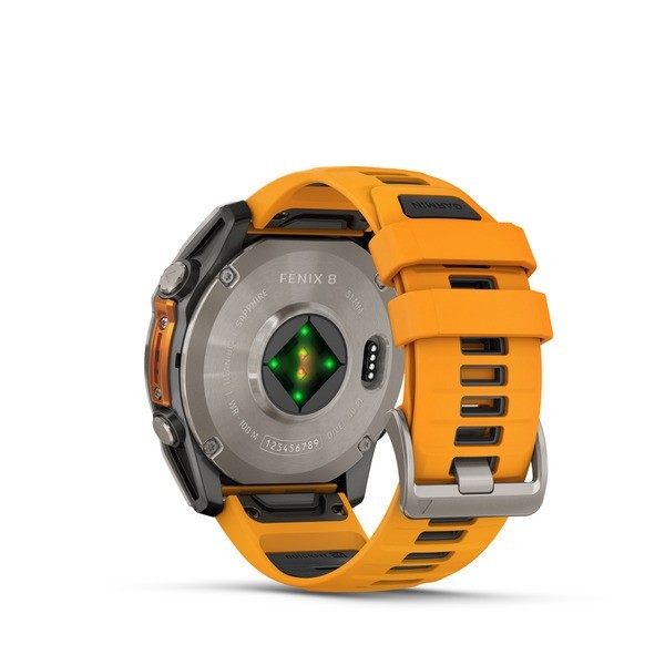 Garmin Fenix 8 3,56 cm (1.4") AMOLED 51 mm Digitale 454 x 454 Pixel Touch screen Titanio Wi-Fi GPS (satellitare)