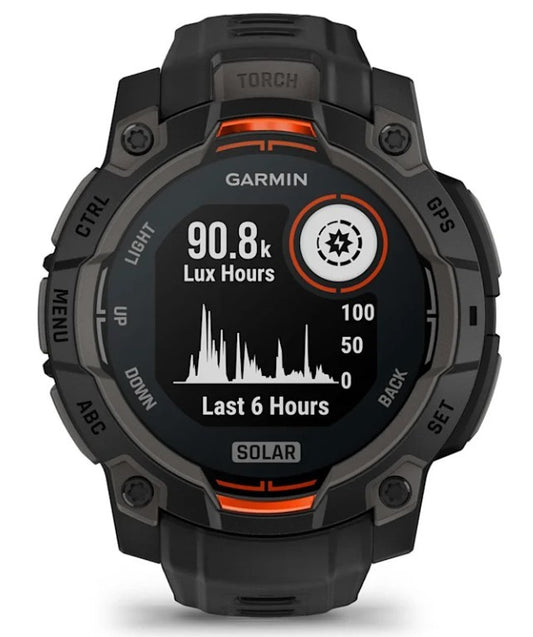 Garmin Instinct 3 Solar 2,29 cm (0.9") MIP 45 mm Digitale 176 x 176 Pixel Touch screen Nero GPS (satellitare)