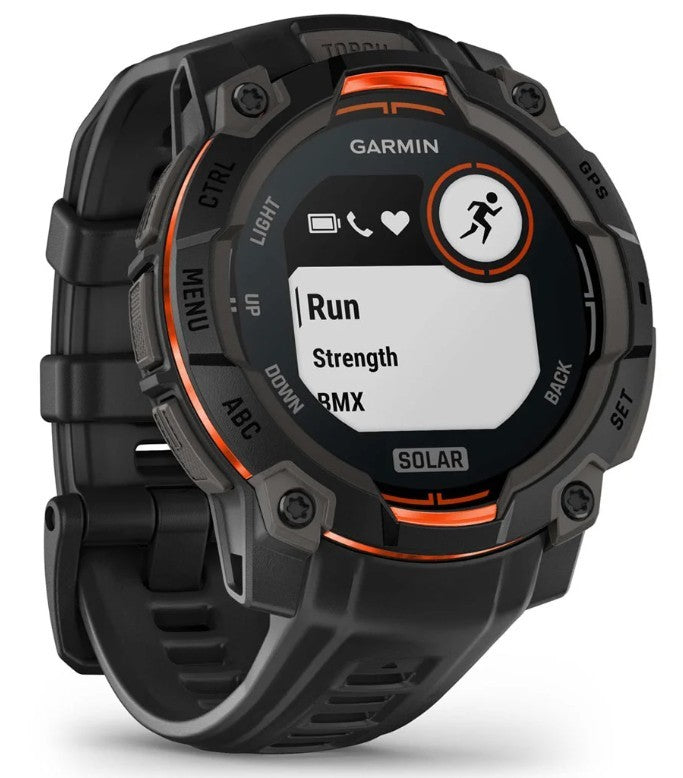Garmin Instinct 3 Solar 2,29 cm (0.9") MIP 45 mm Digitale 176 x 176 Pixel Touch screen Nero GPS (satellitare)