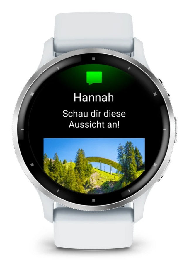 Garmin Venu 3 3,56 cm (1.4") AMOLED 45 mm Digitale 454 x 454 Pixel Touch screen Argento, Bianco Wi-Fi GPS (satellitare)