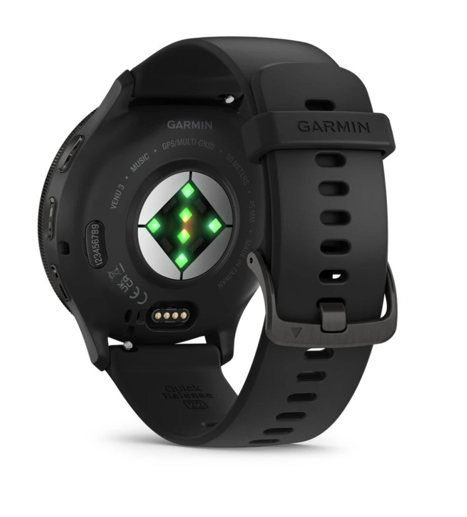 Garmin Venu 3 3,56 cm (1.4") AMOLED 45 mm Digitale 454 x 454 Pixel Touch screen Nero Wi-Fi GPS (satellitare)