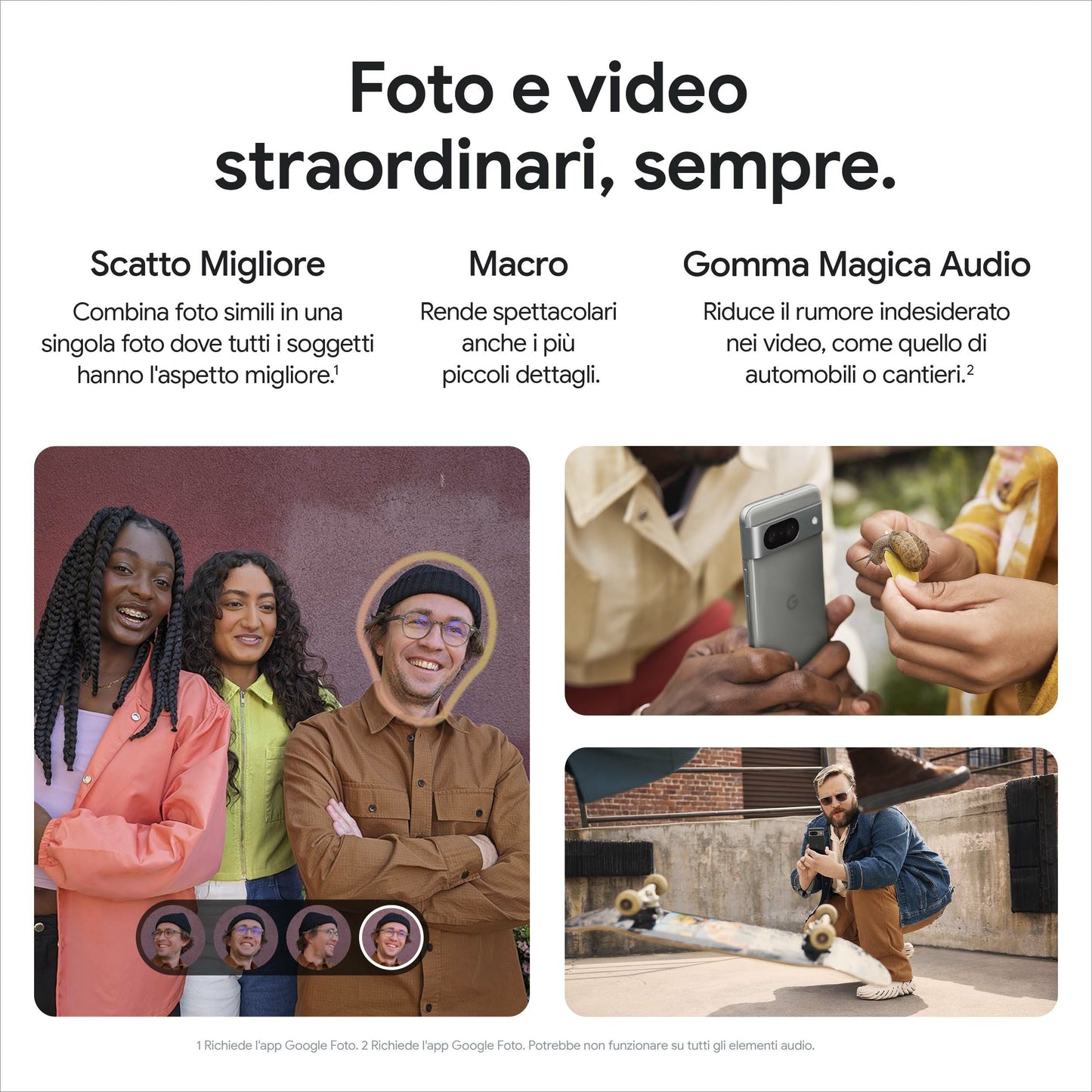 Google Pixel 8 : smartphone Android sbloccato con fotocamera avanzata, batteria con 24 ore di autonomia e sicurezza efficace -