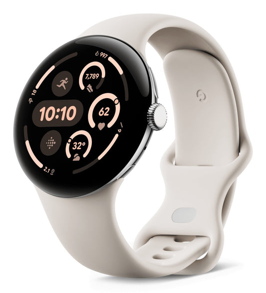 Google Pixel Watch 3 AMOLED 45 mm Digitale Touch screen Argento Wi-Fi GPS (satellitare)