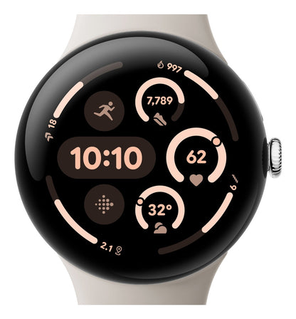 Google Pixel Watch 3 AMOLED 45 mm Digitale Touch screen Argento Wi-Fi GPS (satellitare)