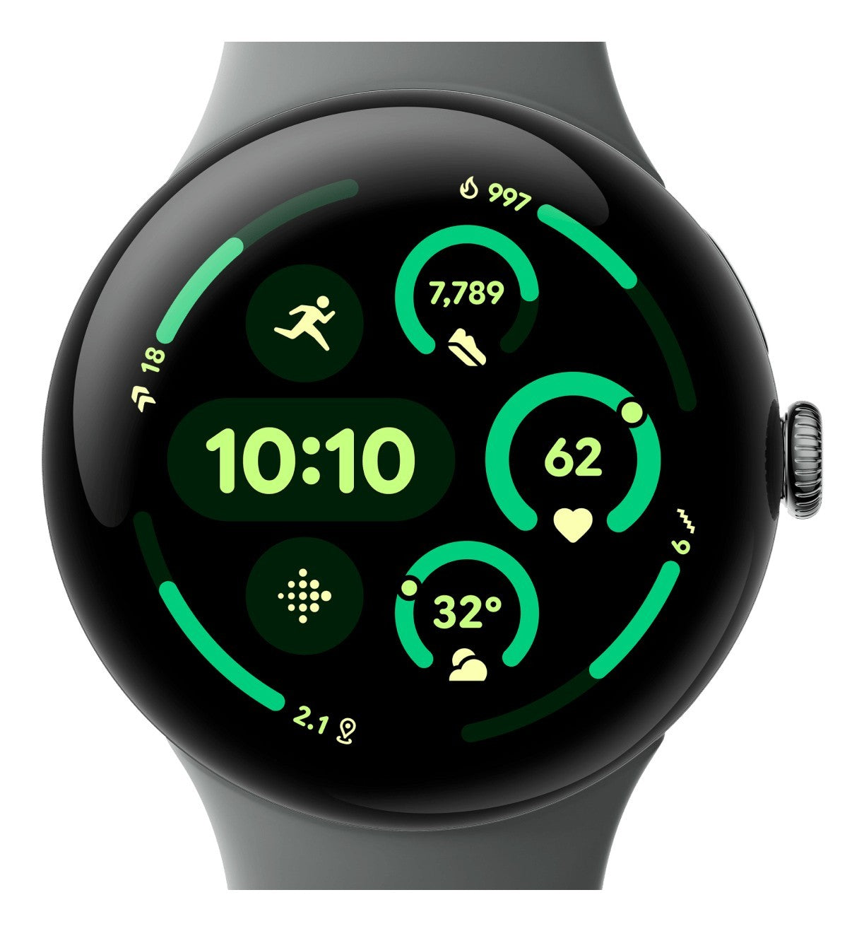 Google Pixel Watch 3 AMOLED 45 mm Digitale Touch screen Grigio Wi-Fi GPS (satellitare)