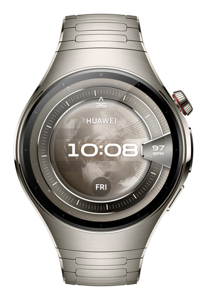 Huawei WATCH 5 (46 mm), cassa in titanio aerospaziale e cinturino in titanio. Compatibile con iOS e Android e chiamate E-sim
