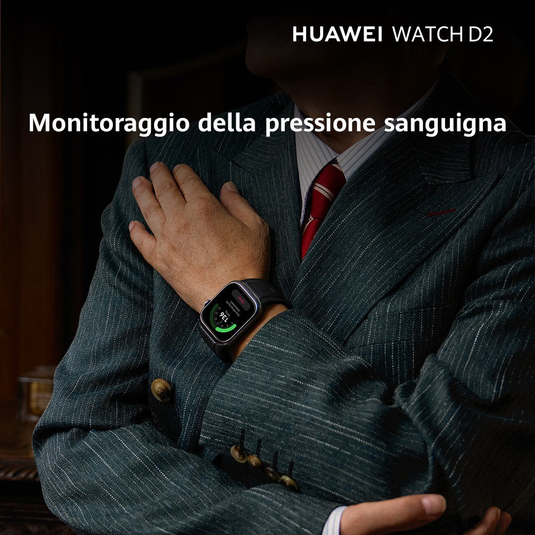 Huawei Watch D2, smartwatch compatibile con iOS e Android. Versione con cinturino nero.