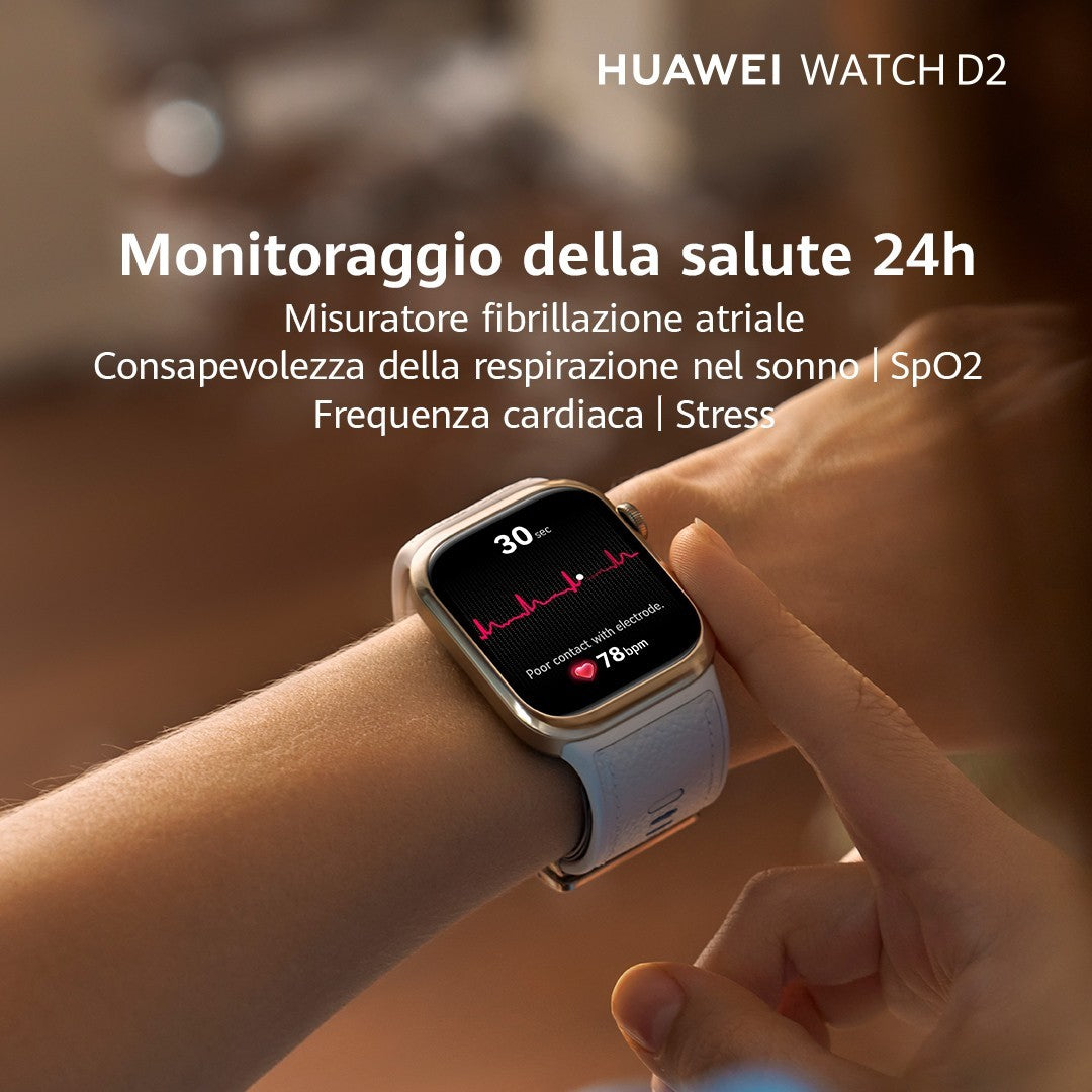 Huawei Watch D2, smartwatch compatibile con iOS e Android. Versione con cinturino nero.