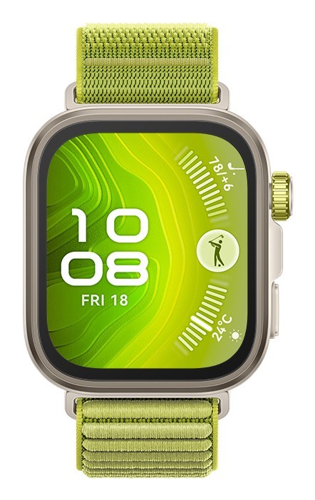Huawei WATCH FIT 4 Pro, vetro zaffiro, cassa in titanio e cinturino verde. Fino a 10 giorni di autonomia e compatibile con iOS