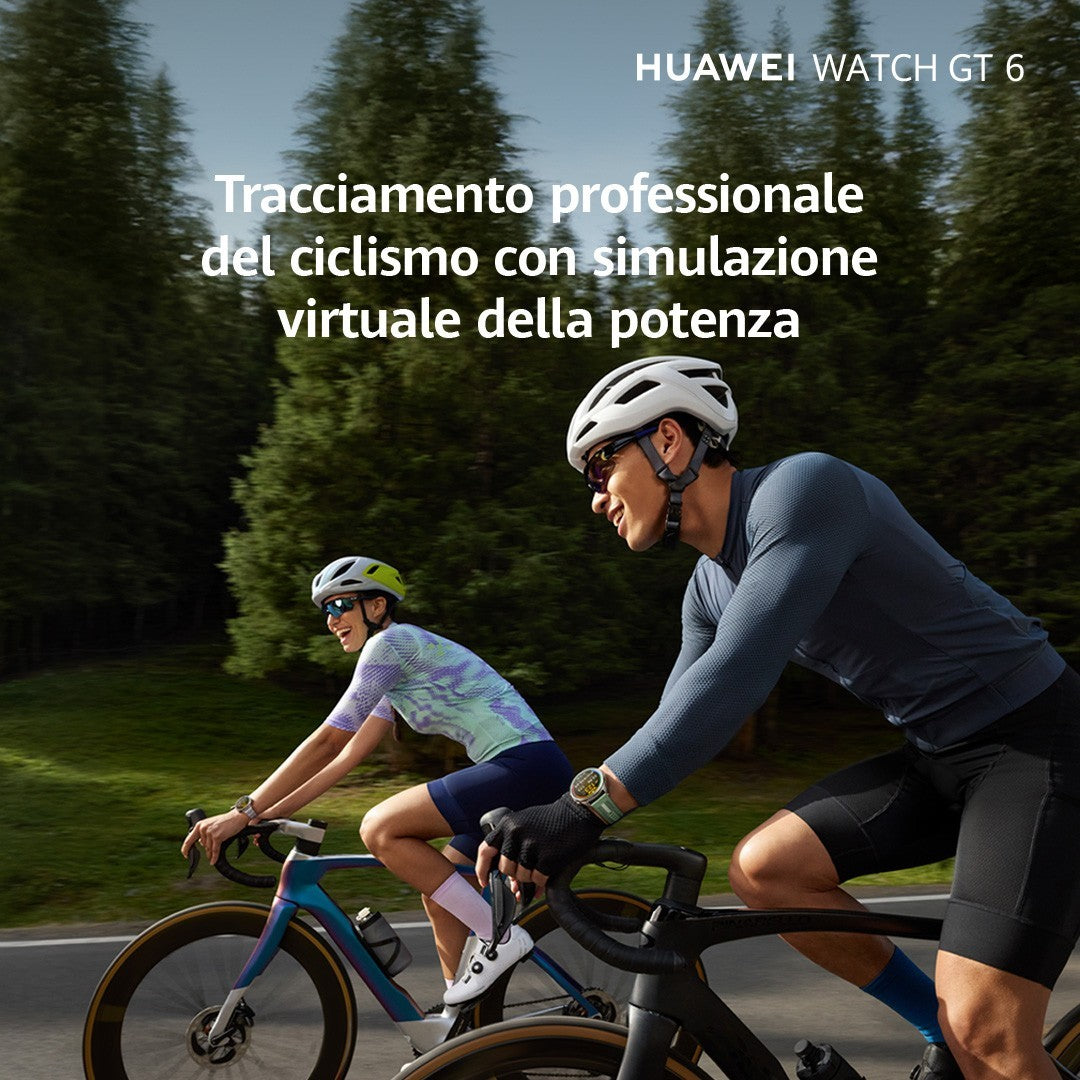 Huawei WATCH GT6, Cassa 41mm in acciaio inossidabile e cinturino oro. Compatibile con iOS e Android. Fino a 14 giorni di