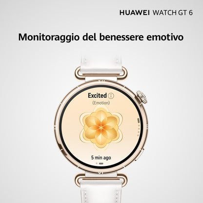 Huawei WATCH GT6, Cassa 46mm in acciaio inossidabile e cinturino verde. Compatibile con iOS e Android. Fino a 21 giorni di