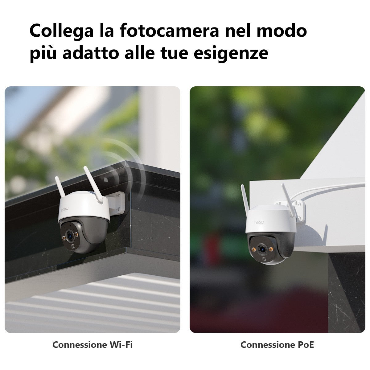 Imou Cruiser 2C 2K (3MP) - Telecamera Wi-Fi Esterno Motorizzata 360° - Visione Notturna a Colori, IP66, Tracciamento