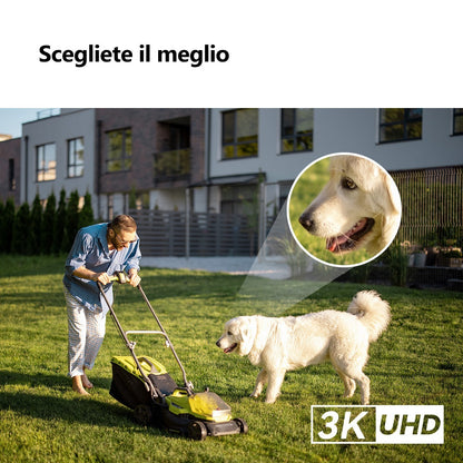 Imou Cruiser 2C 2K (3MP) - Telecamera Wi-Fi Esterno Motorizzata 360° - Visione Notturna a Colori, IP66, Tracciamento