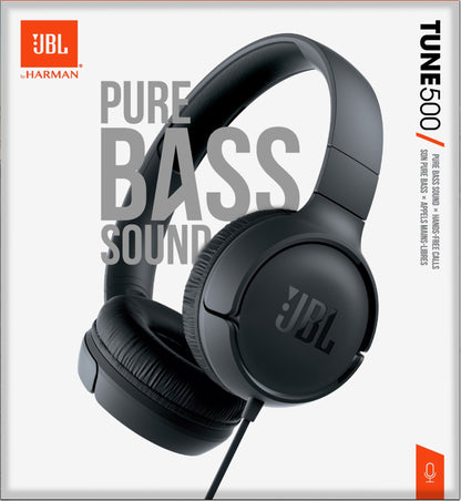 JBL Tune 500 Auricolare Cablato A Padiglione Musica e Chiamate Nero