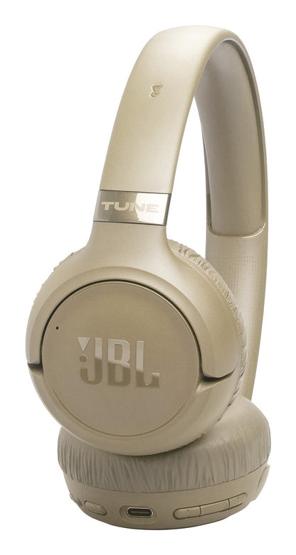 JBL Tune 680NC Auricolare Con cavo e senza cavo A Padiglione Musica e Chiamate USB tipo-C Bluetooth Beige