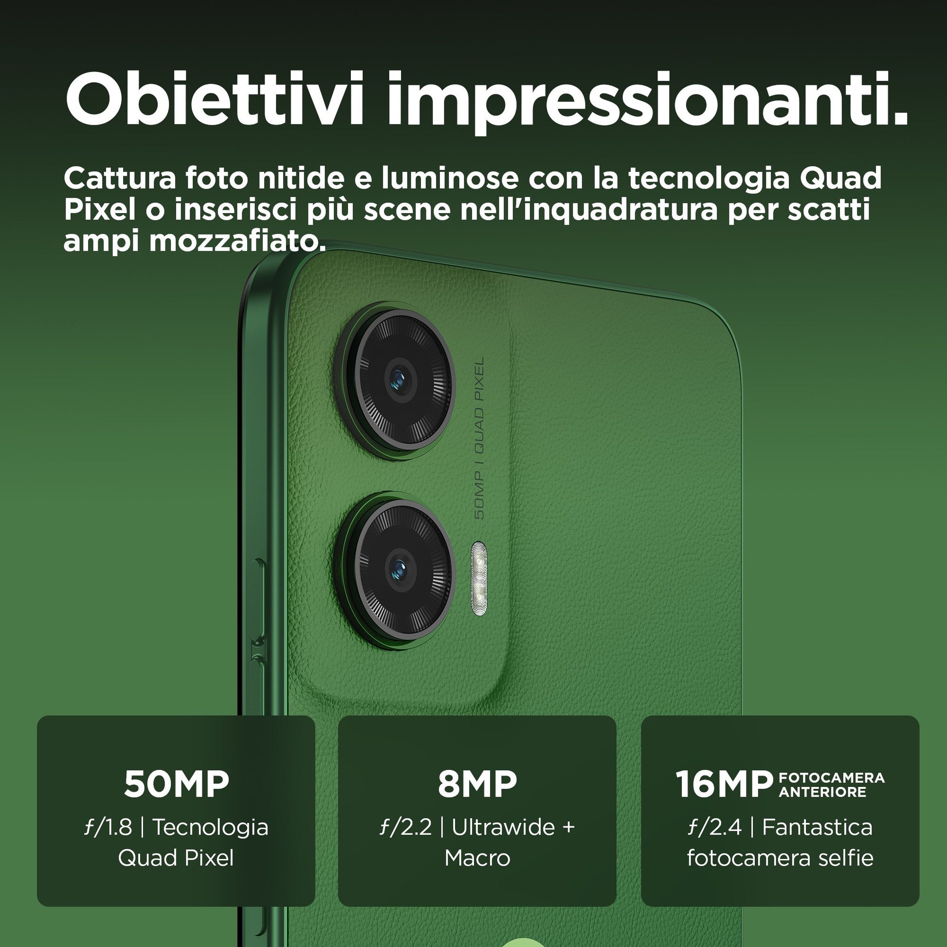 Motorola moto g35 5G 17,1 cm (6.72") Doppia SIM Android 14 USB tipo-C 4 GB 128 GB 5000 mAh Verde