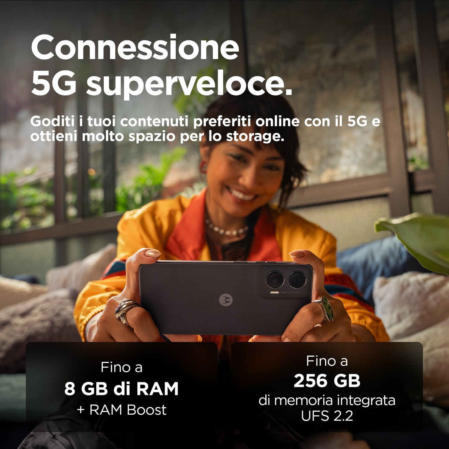 Motorola moto G35 5G 17,1 cm (6.72") Doppia SIM Android 14 USB tipo-C 8 GB 256 GB 5000 mAh Nero