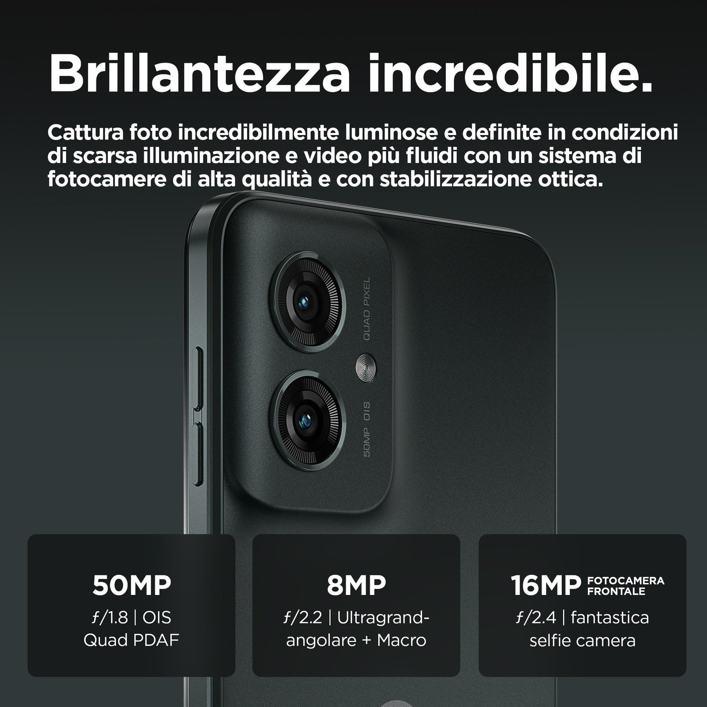 Motorola moto g55 5G 16,5 cm (6.49") Doppia SIM Android 14 USB tipo-C 8 GB 256 GB 5000 mAh Grigio