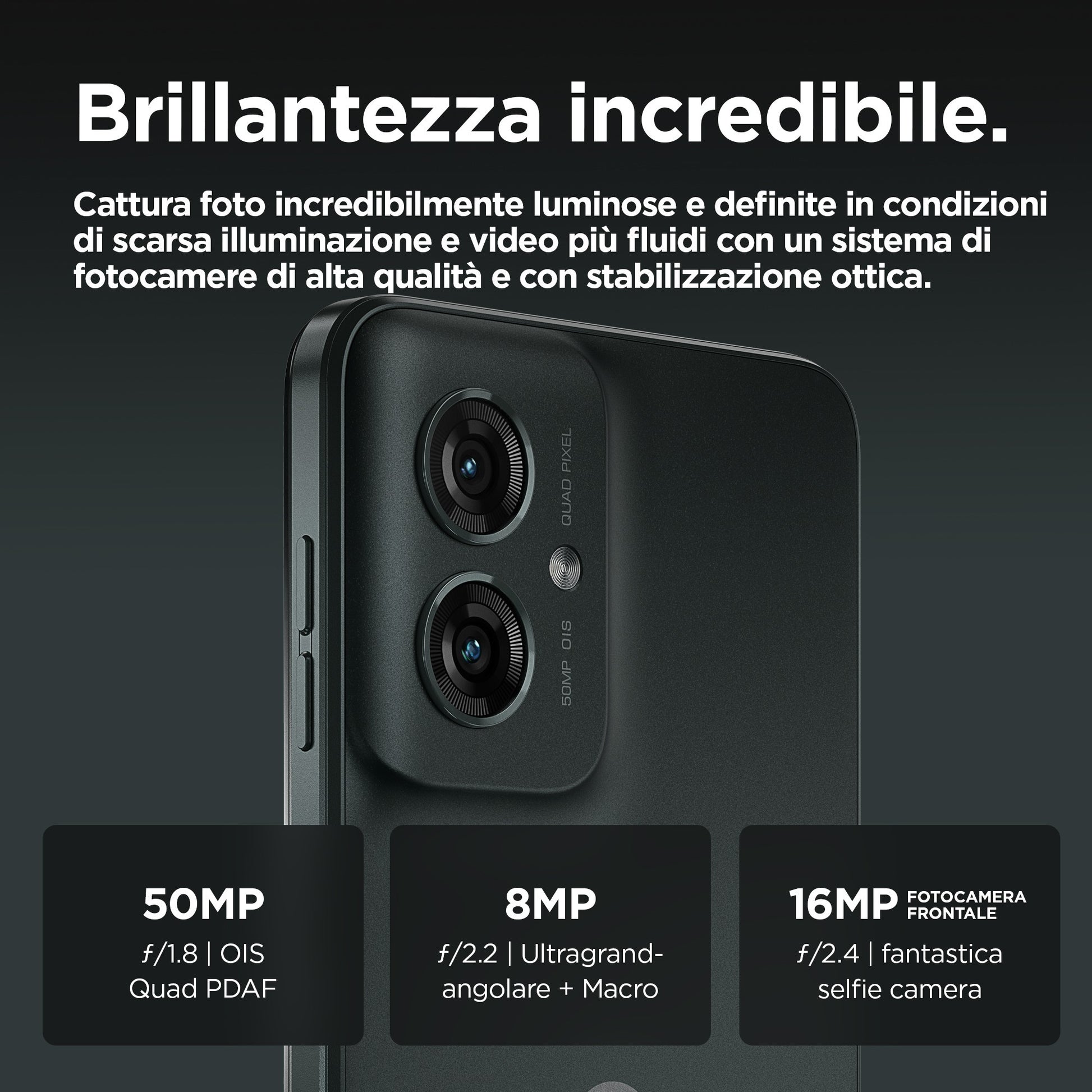 Motorola moto g55 5G 16,5 cm (6.49") Doppia SIM Android 14 USB tipo-C 8 GB 256 GB 5000 mAh Grigio