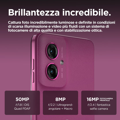 Motorola moto g55 5G 16,5 cm (6.49") Doppia SIM Android 14 USB tipo-C 8 GB 256 GB 5000 mAh Viola
