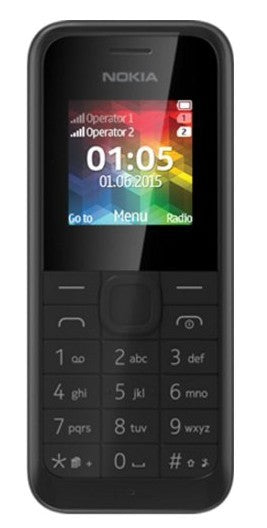Nokia 105 3,68 cm (1.45") 69,6 g Nero Telefono di livello base