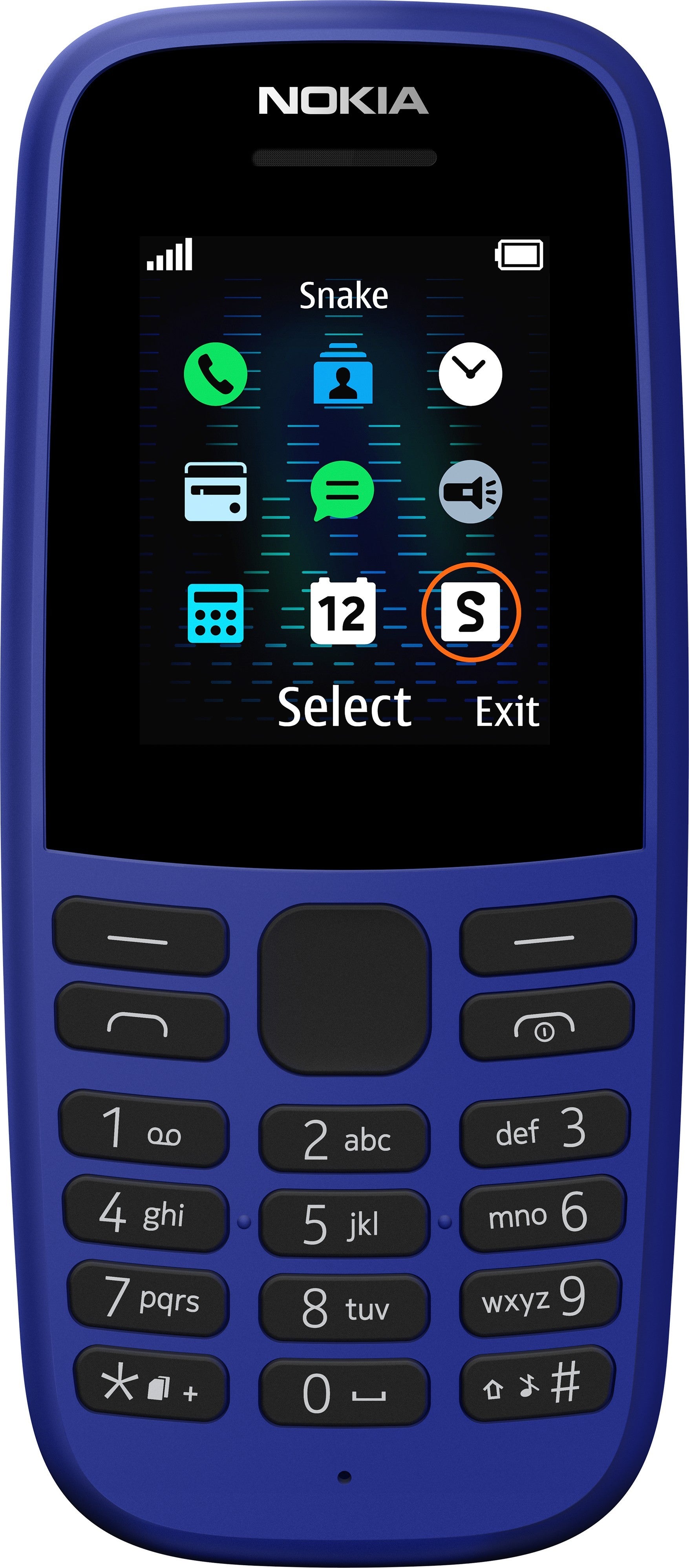 Nokia 105 4,5 cm (1.77") 74,04 g Blu Telefono cellulare basico