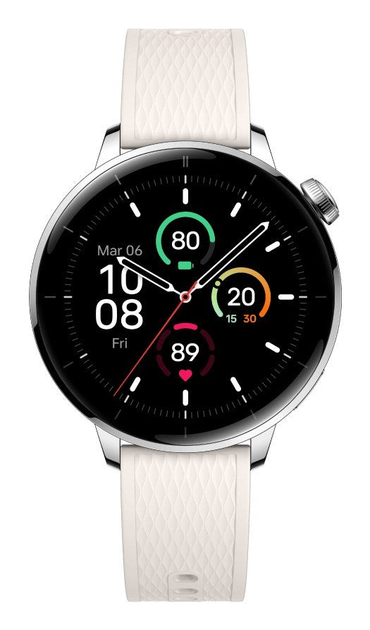 OnePlus Watch 3 43mm 3,35 cm (1.32") AMOLED Digitale 466 x 466 Pixel Touch screen Argento, Titanio Wi-Fi GPS (satellitare)